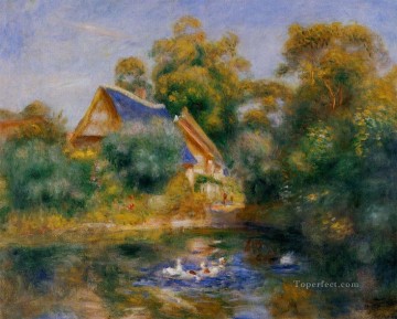 ブルック川の流れ Painting - ラ・メール・オー・オイズ ピエール・オーギュスト・ルノワール 風景の流れ